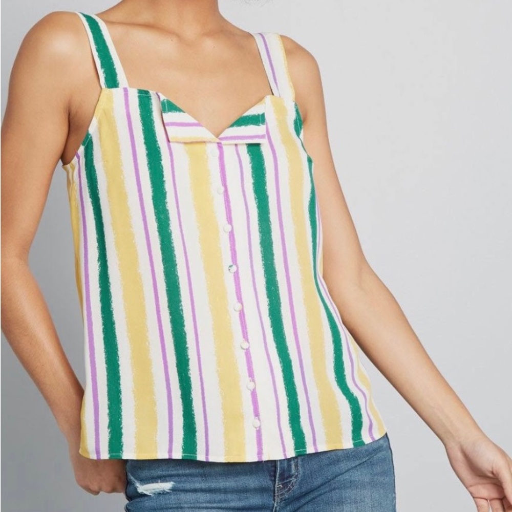 ModCloth One Affogato Button-Up Tank Top